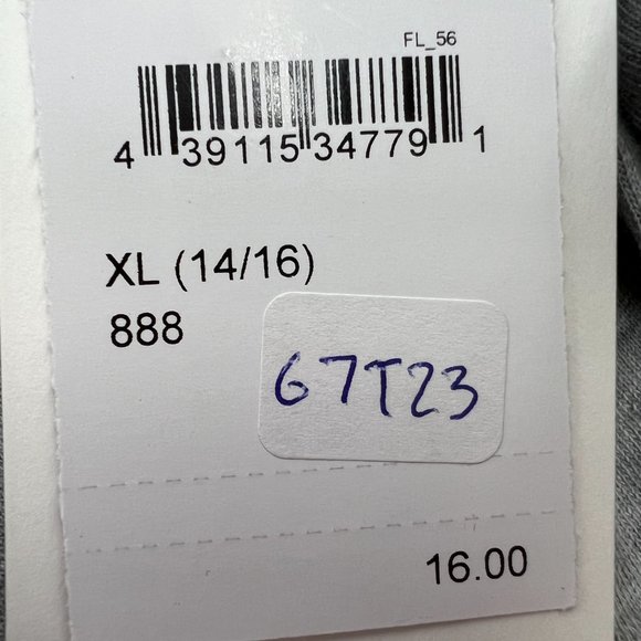 Nordstrom Kids' Twist Front Long Sleeve T-Shirt Grey Heather Size XL 14/16 NWT - Picture 4 of 4